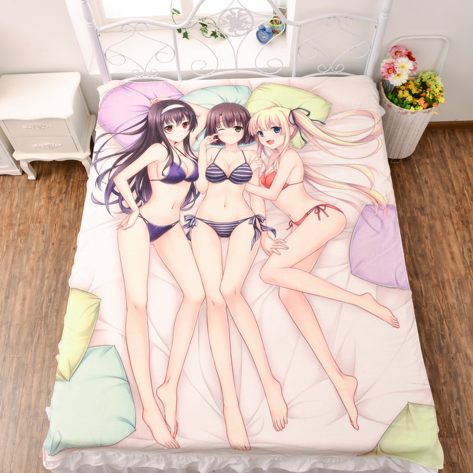 Japanese Anime Saekano Bed Bedding Sheet Sexy Bedsheet 3d Fitted Carpet Duvet Covers Quilt Flannel Mattress