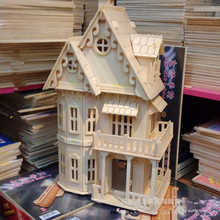 Wooden Dollhouse handcraft 3D Miniature kits
