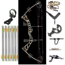 2015 New Design Archery Supplies Hunting Shooting Compound Bow and Arrow Set Aluminium Alloy Riser CNC Alloy Cams SLD-HWXLT2