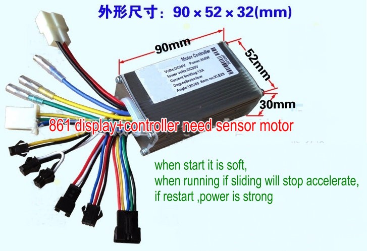 2020 24v36v48v250w350w Controller &LCD Display Manual ... 1 phase motor wiring diagram dual voltage 