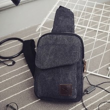 Brand NEW Unisex Canvas Chest Backpack Hiking Sport Crossbody Backpack Black Color Shoulder Bag Women Men