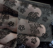Classic Black Lace Flower Sexy Beauty Nail aluminum foil stickers nail stickers crafts template GL40