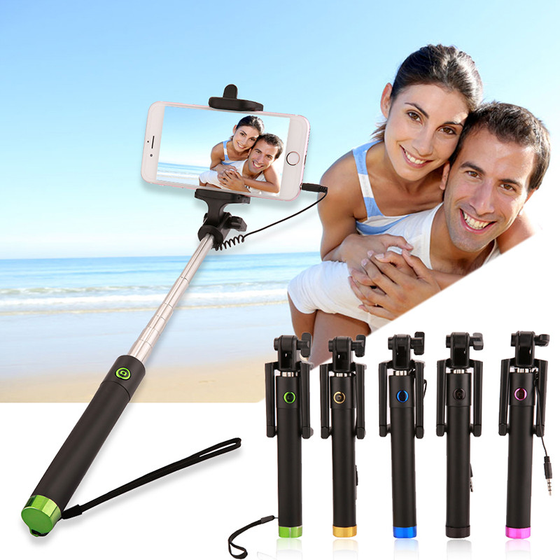 Universal Portable Wired self Selfie Sticks