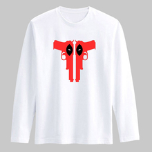 Deadpool Gun 3xl Cotton T Shirt Men Funny Dead Pool TShirt Men Long Sleeve Autumn New Fashion in Long Sleeve Cotton Tee Shirt
