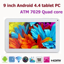 New arrival 9 inch Android 4 4 tablet pc ATM 7029 Quad core 512MB 8GB Dual