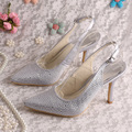 20 Colors Magic Bride Crystal Sexy High Heel Dress Shoes Bride Wedding Pumps Pointy Toe