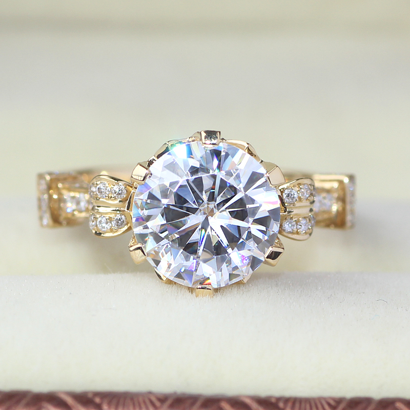 Yellow gold 3 carat engagement rings