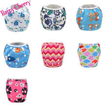 Happy Cherry Summer Baby Boys Girls TPU Swim Diaper Training Pants Cute Cartoon Toddler Adjustable Swimming Nappies 3 size