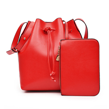 Summer Small Drawstring Bucket Bag Famous Designer Brand Women Leather Handbags Colorful Bolsas Pink Composite Shoulder Bag