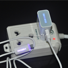 Original 5v 2a EU Home Travel Wall LED Charger Adapter &  1m LED Micro USB Cable for Samsung Galaxy i9500