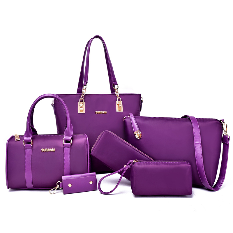 6 PCS Set Women Handbag NEW Famous Brand Composite Bag Solid Women Messenger Bags Shoulder Bag