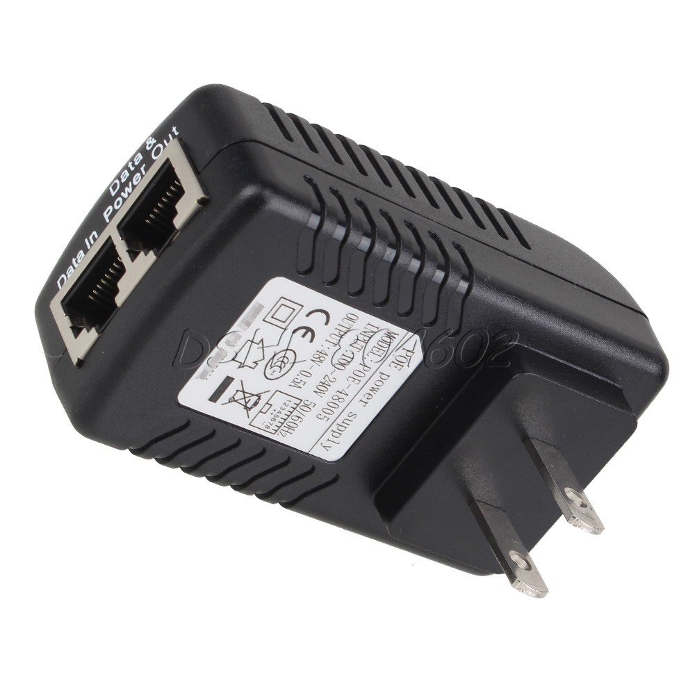 Купить 48V 0.5A poe инжектор питания адаптер ethernet для 12v 24v 48v ...