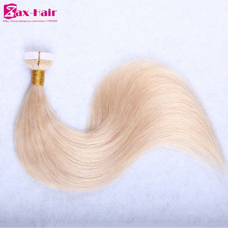 Фотография #613 tape hair extensions tape in human hair extensions adhesive straight skin weft 100% Virgin Human Hair grade 6A stocked Sale