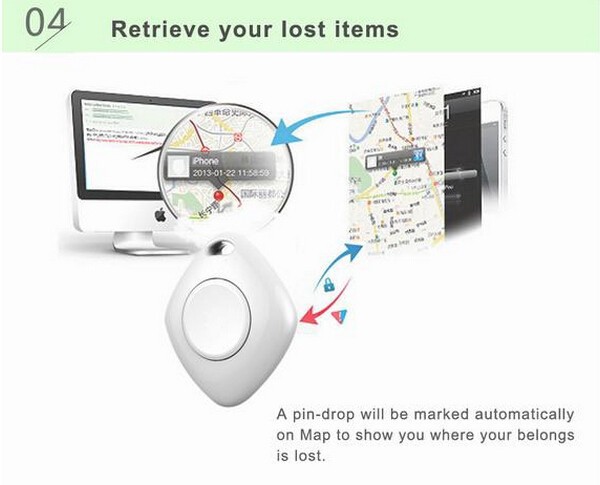 Bluetooth Tracker Smart Wireless bluetooth 4.0 Anti lost alarm Tracker key finder for pets wallets kids for iPhone for Samsung (5)