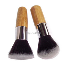 Hot Flat Top Buffer Foundation Powder Brush Cosmetic Makeup Basic Tool Wooden Handle Worldwide