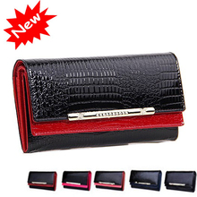 cowhide wallets New 2016 crocodile women wallet Genuine Leather designers brand women wallets lady Fashion clutch womens purses