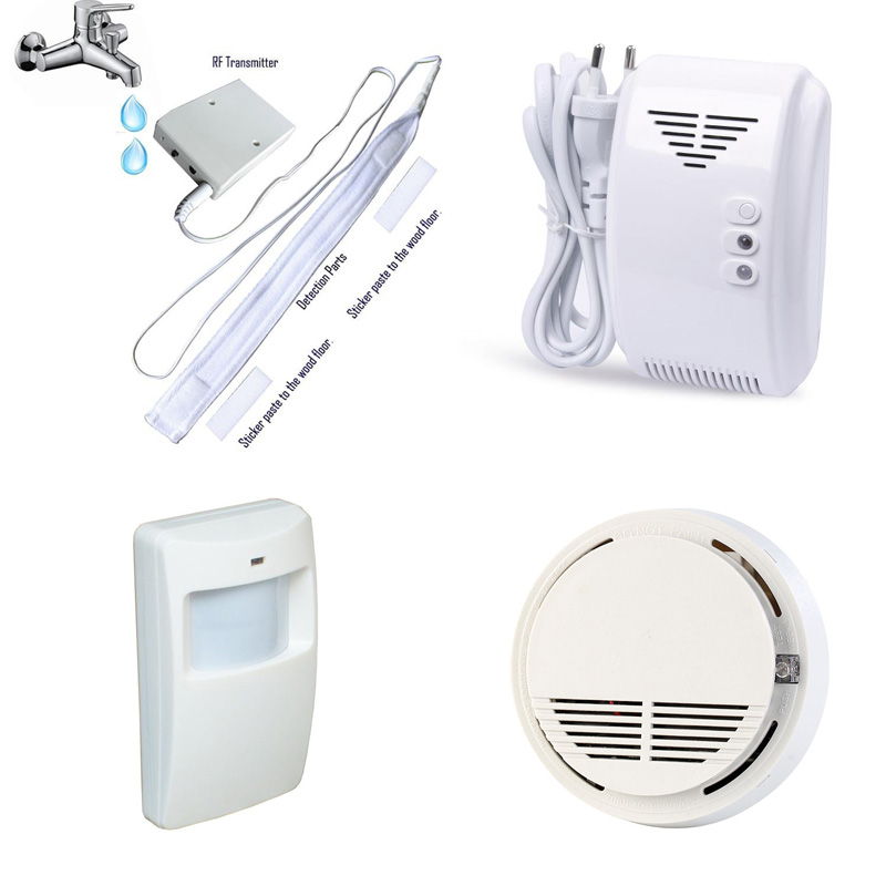 Water Leak Detector Wireless Gas Leakage Detector Smoke Alarm PIR