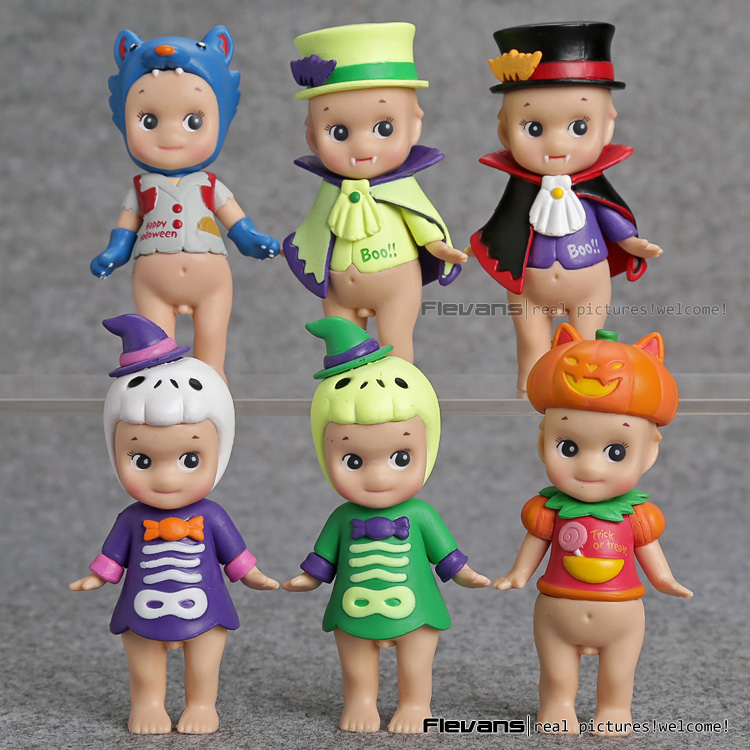 Sonny Angel Halloween Series Mini PVC Action Figures Baby Toys Dolls Boxed 6pcs/set