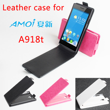 For Amoi A918t Business Protective Phone Bag PU Leather Flip Shell Back Cover Wallet Book Case