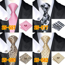 2015 Fashion Novelty Tie Silk Jacquard Necktie Hanky Cufflinks Set Business Wedding Ties For Men Free
