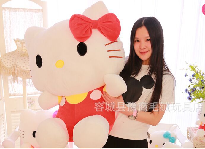 huge size 80cm hello kitty plush toy soft cat Toy hugging pillow, birthday gift  w0469