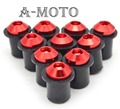 Free Shipping Universal CNC Aluminum Motorcycle Screws Windscreen screw For R6S MT 01 CANADA VERSION YZF1000