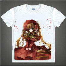 Anime Rozen Maiden Shinku t shirt summer short sleeve o-neck breathable T-shirt