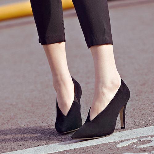 2015 genuine leather pointed toe office pumps fashion sexy thin heels shoes for women 2015 wedding party pumps summer shoes