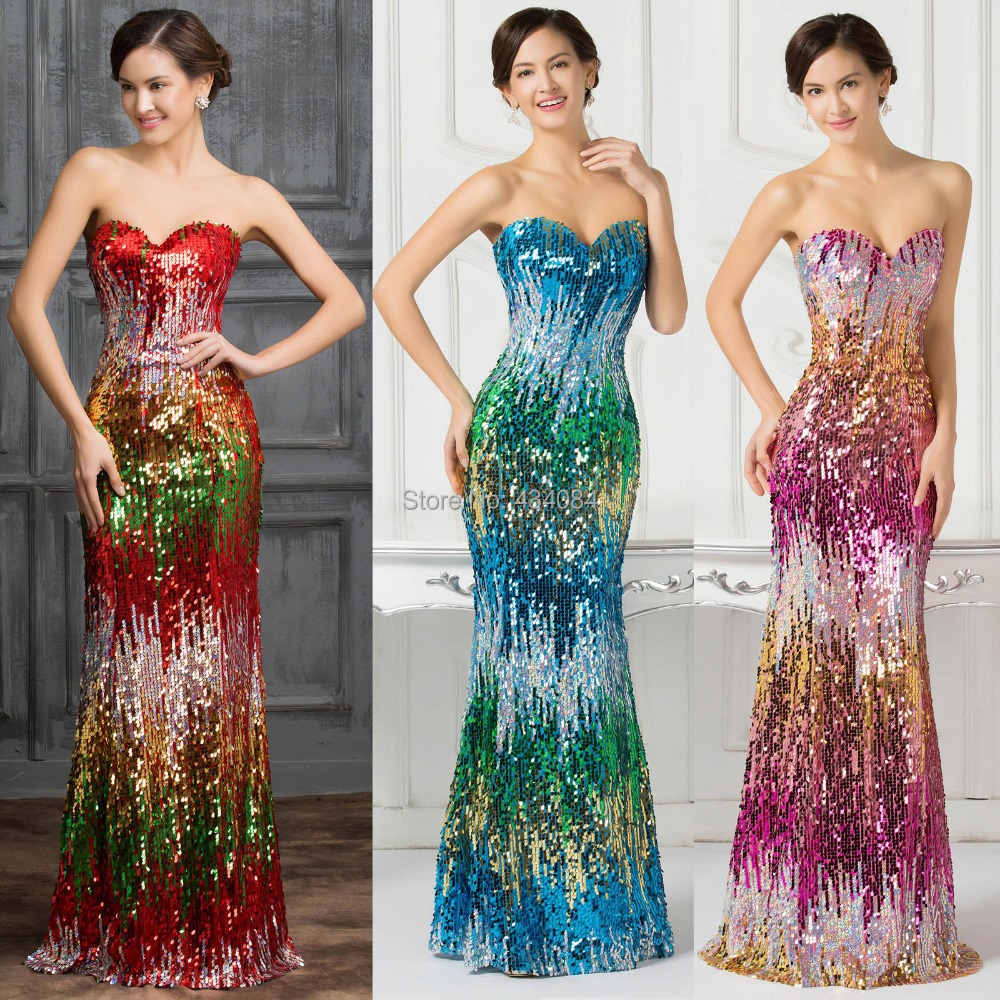 vestidos de noche largos elegantes brillantes