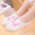 1 Pair 2017 New Fashion Cute Women Multi colors Cotton Socks Animal Rabbit Pattern Cartoon Lovely