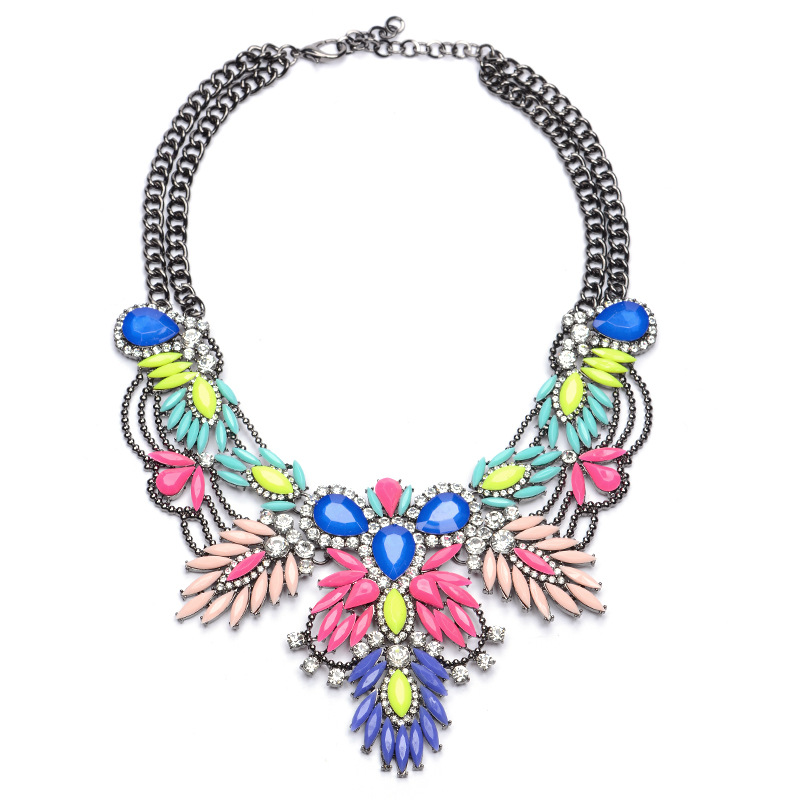 New Women Fashion Bijoux Colorful Acrylic Beads St...