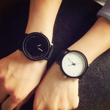 High Quality Fashion Genuine Leather Black Brown Casual Quartz Wrist Watch Clock Hours for Men Women 1 Year Warrenty