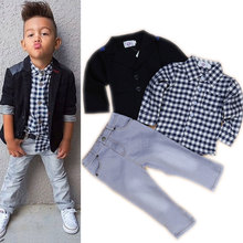 2016 Brand New Toddler Boys Clothing Set 3 Pcs Boys Party Clothes Kids Boutique Outfits Wedding Clothes Boys Formal Vest