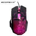 2016 New 2400 DPI 6 Buttons colorful Backlight LED Optical USB Wired Mouse Gamer Mice computer
