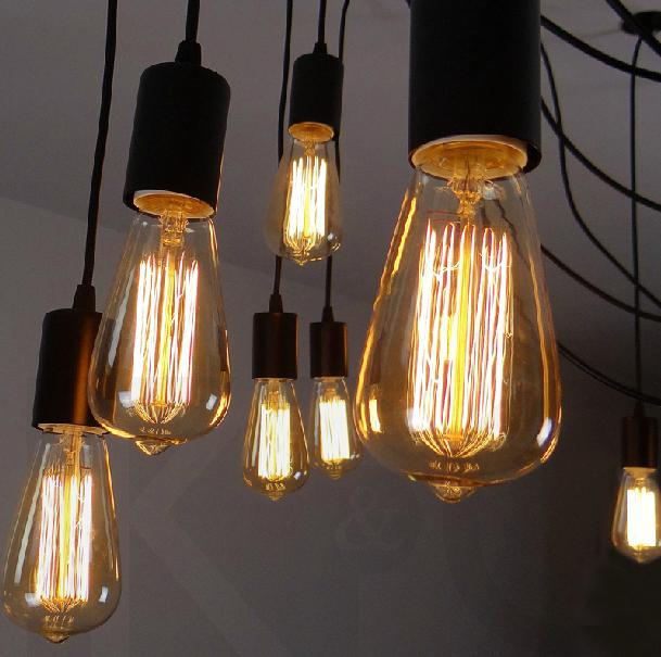  Edison Design Pendant Light Edison Vintage Spider Chandelier pedant Lamp, Edison Chandeliers American Style Led Bulbs