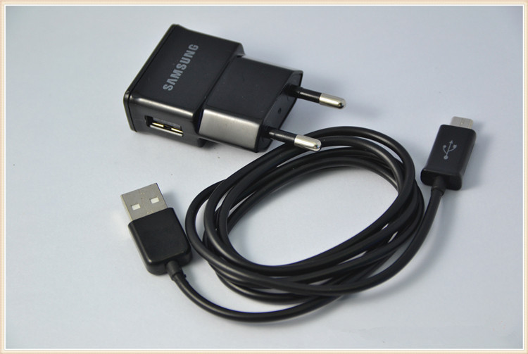High Quality Micro USB Cable+EU plug Wall Charger For Samsung i9300 N7100 i9220 i9100 Free Shipping