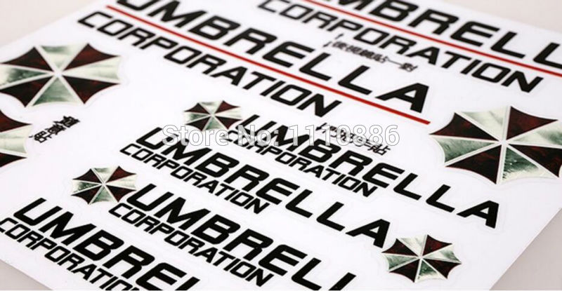 Newest 3D Resident Evil Umbrella Corporation Car Styling Decal Decoration Stickers for Tesla Toyota Chevrolet Volkswagen