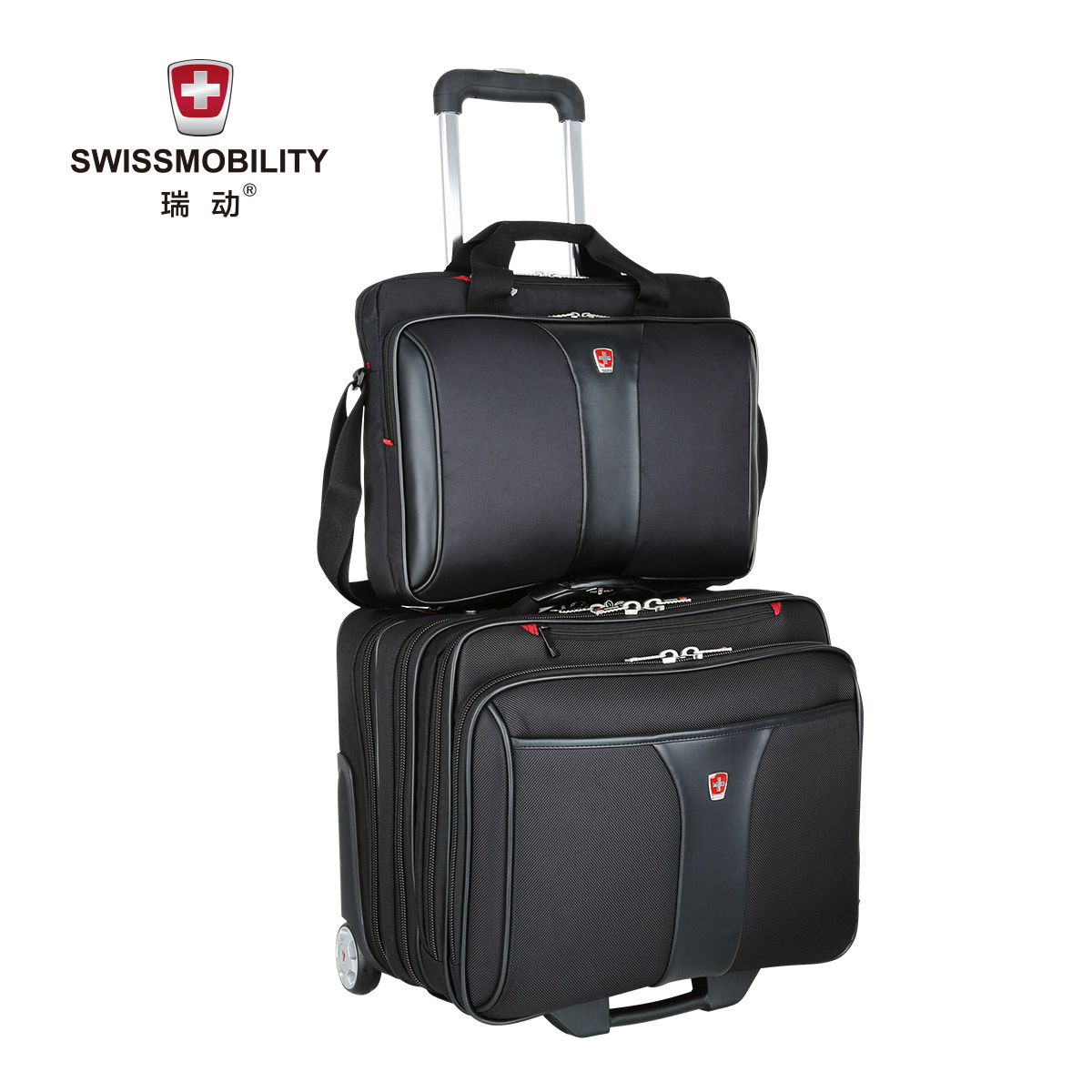 Women/Men Polyester Business Fixed Wheels Travel Luggage Set 17