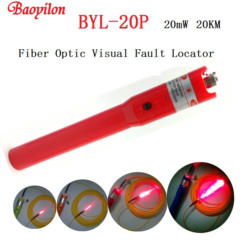 20km Laser pen Baoyilon Fiber Optic Visual Fault Locator BYL-20P Fiber Optic Cable Tester