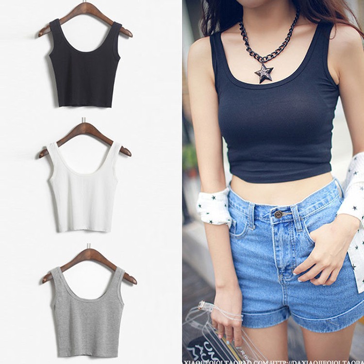 East-Knitting-E125-Fashion-6-Colors-2015-New-Women-s-Tight-Crop-Top-Skinny-O-Neck