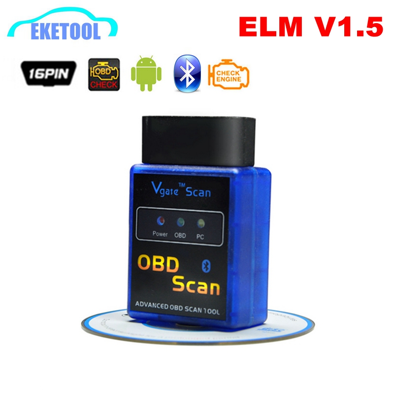 Elm 327 V1.5    100%  V1.5 ELM327 Bluetooth  OBD2     android-  / PC