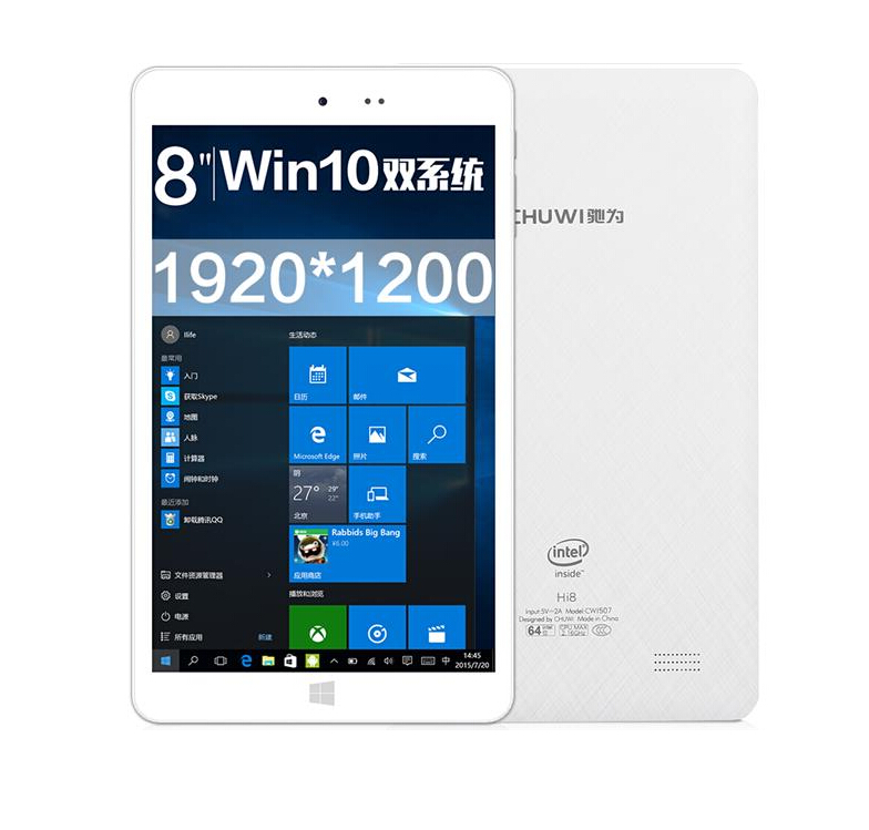 Newest 8 Chuwi HI8 Dual boot Windows 10 Android4 4 tablets pc Intel Z3736F Quad Core