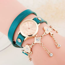 Fashion Bracelet Women Watch Poker Accessories Gold Chain Leather Dress Wristwatch Jewelry Quartz Watch Reloj Mujer