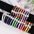 Fashion pu leather stardust magnetic bracelet crystal love cuff shamballa bangles femme for women pulseras mujer