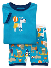 2015 Summer Kids Pajamas Sets Baby Boys Girls Sleepwear Short Sleeve Pijamas Cotton Costume Children Nightdress