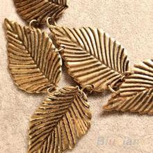 Trendy Women Bohemia Leaves Leaf Multilayer Pendant Chain Bib Choker Necklace Jewelry 1FZR