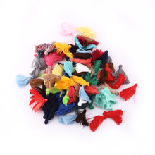 Free Shipping 25mm Tassels Silk Cotton Charms Pendant silk Satin tassels for Earring Findings jewelry making DIY Materials 5pcs