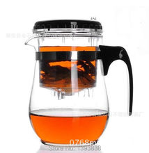 Hotest high temperature resistance of glass tea pot with filter new office tea infuser integrative convenient