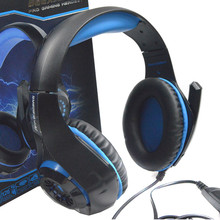 New USB 3.5mm Game Headphone Headset Earphone Headband with Mic Stereo Bass LED Light for PS4 PC Computer Laptop Mobile Phones