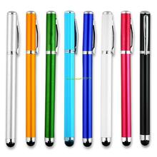 8 Colors Capacitive Touch Screen Stylus Ballpoint Pen stylus pen 2 in 1 For iPad for iPhone 4 4S 3GS EP0634